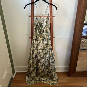 Dress Forum Cream and Green Maxi Sundress